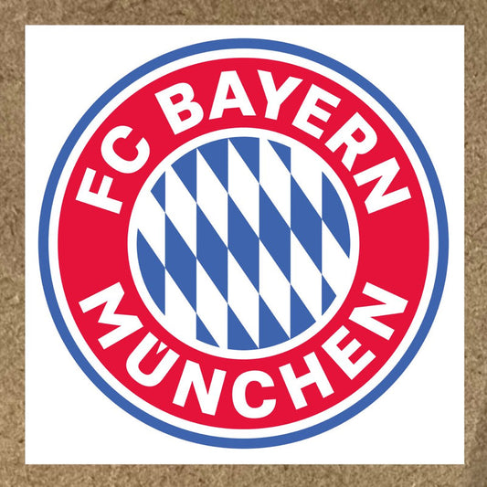 Sticker Bayern Munich rond avec logo en rouge et bleu