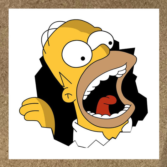 Sticker Les Simsons  tête d'Homer en grand