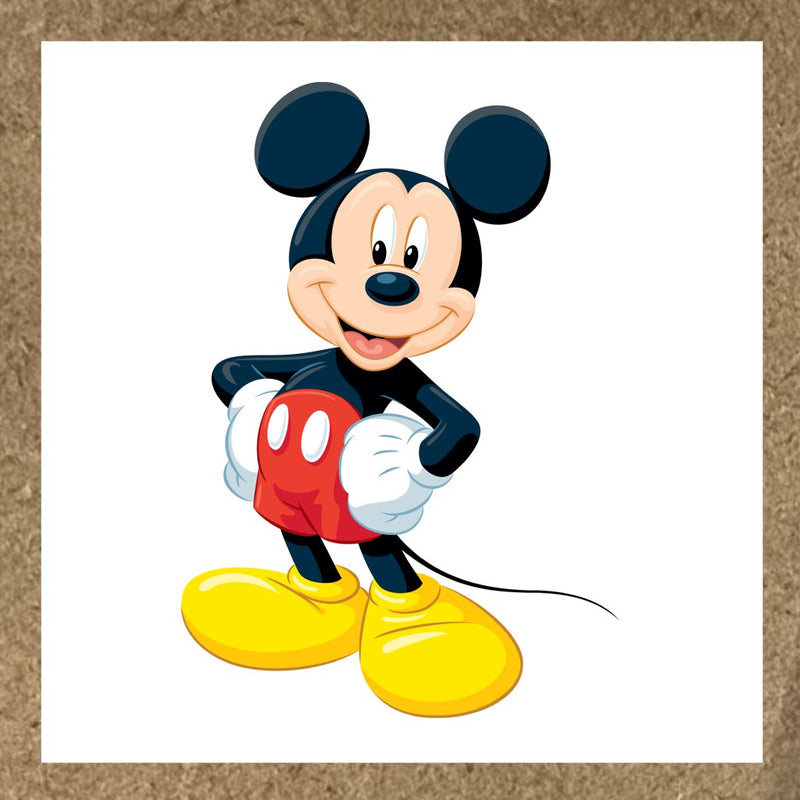 Sticker Mickey Mouse souris avec grandes oreilles et gants
