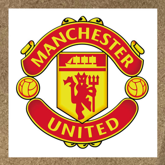 Sticker Manchester United logo avec diable rouge et ballons