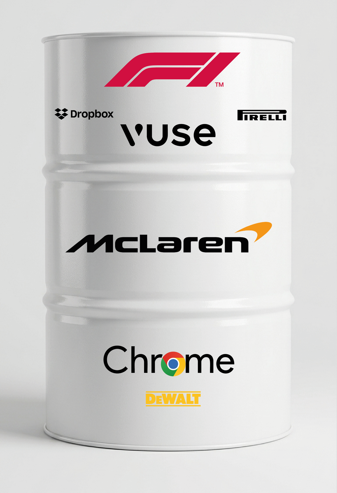 Kit de 8 stickers F1 écurie McLaren pour bidon décoratif