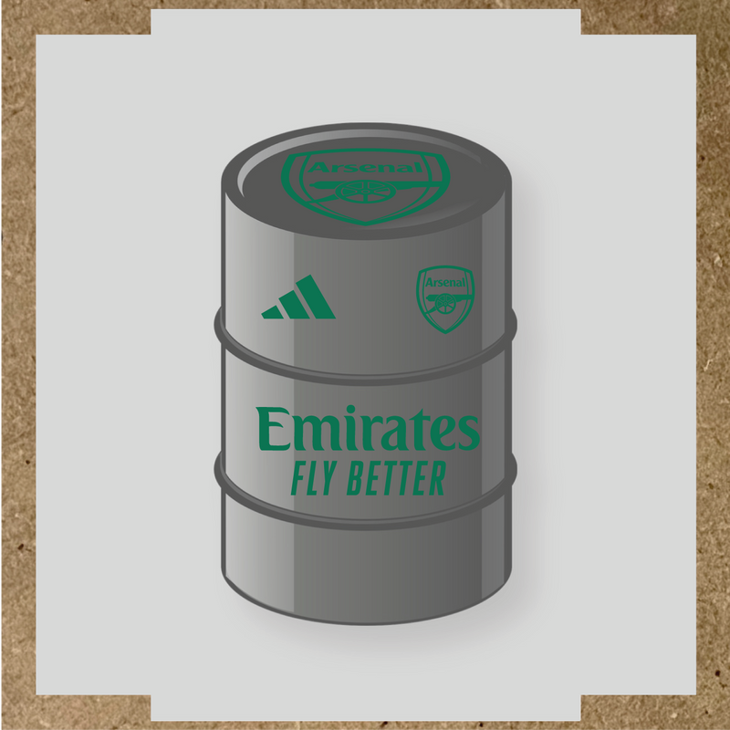 Kit de 4 stickers Arsenal pour baril décoratif mettant en avant le logo d'Arsenal couleur:vert émeraude