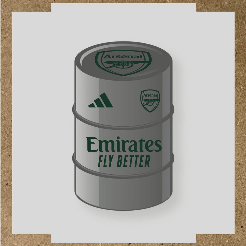 Kit de 4 stickers Arsenal pour baril décoratif mettant en avant le logo d'Arsenal couleur:vert forêt
