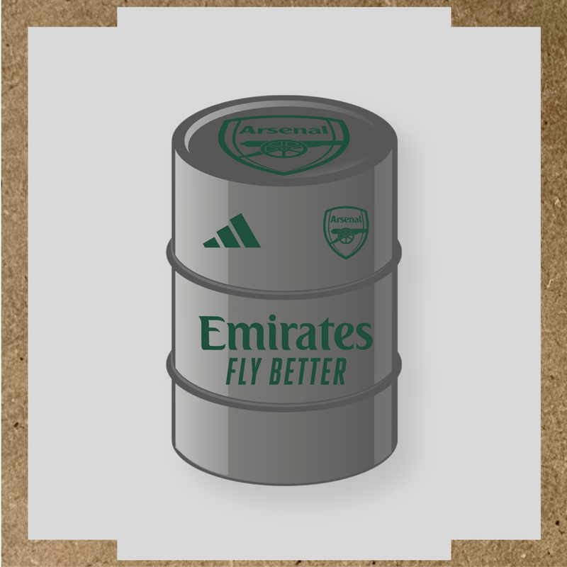 Kit de 4 stickers Arsenal pour baril décoratif mettant en avant le logo d'Arsenal couleur:vert sapin