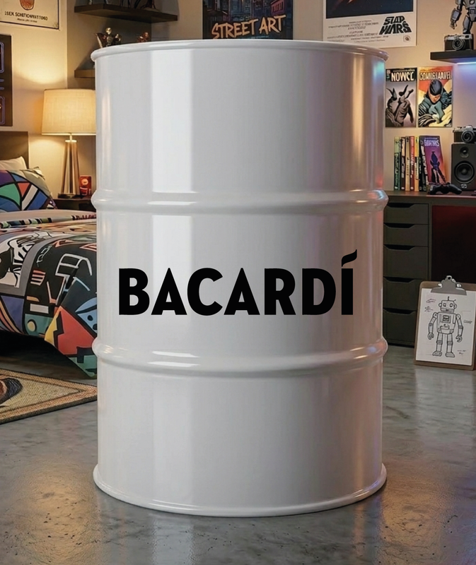 Kit de 2 stickers Bacardi logo pour baril décoratif