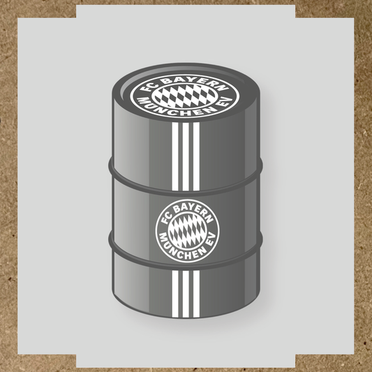 Kit de 4 stickers pour baril décoratif avec le logo FC Bayern München couleur:blanc