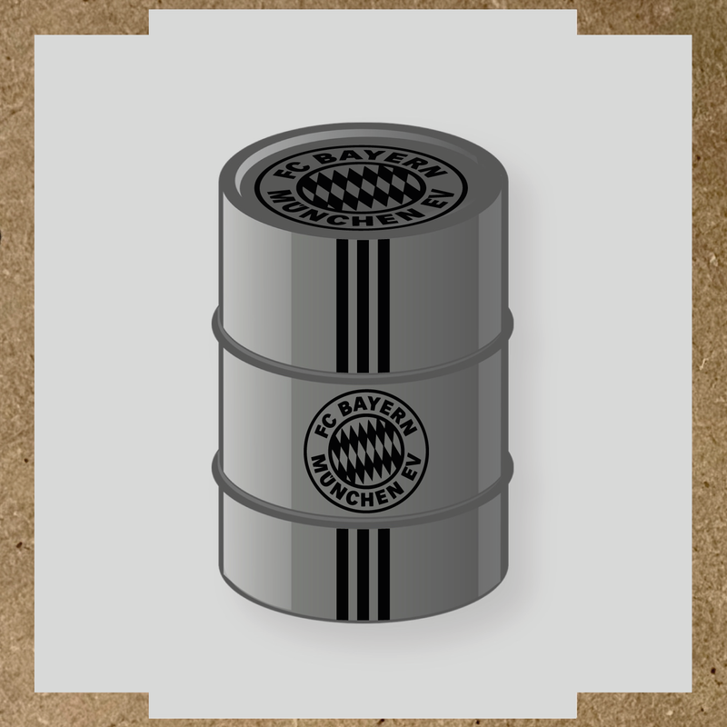 Kit de 4 stickers pour baril décoratif avec le logo FC Bayern München couleur:noir