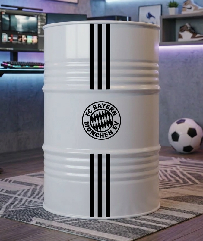 Baril décoratif avec kit de 4 stickers FC Bayern München 