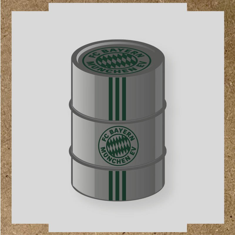 Kit de 4 stickers pour baril décoratif avec le logo FC Bayern München couleur:vert forêt