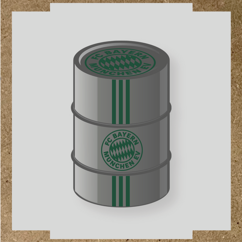 Kit de 4 stickers pour baril décoratif avec le logo FC Bayern München couleur:vert sapin