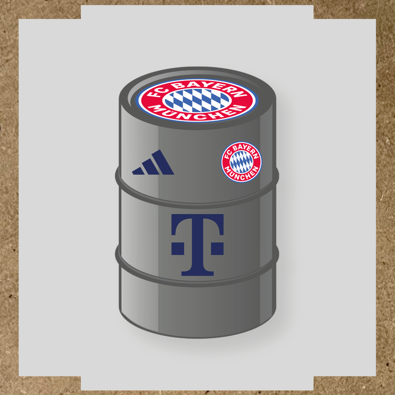 Kit de 4 stickers FC Bayern Munchen pour baril décoratif. couleur:bleu nuit