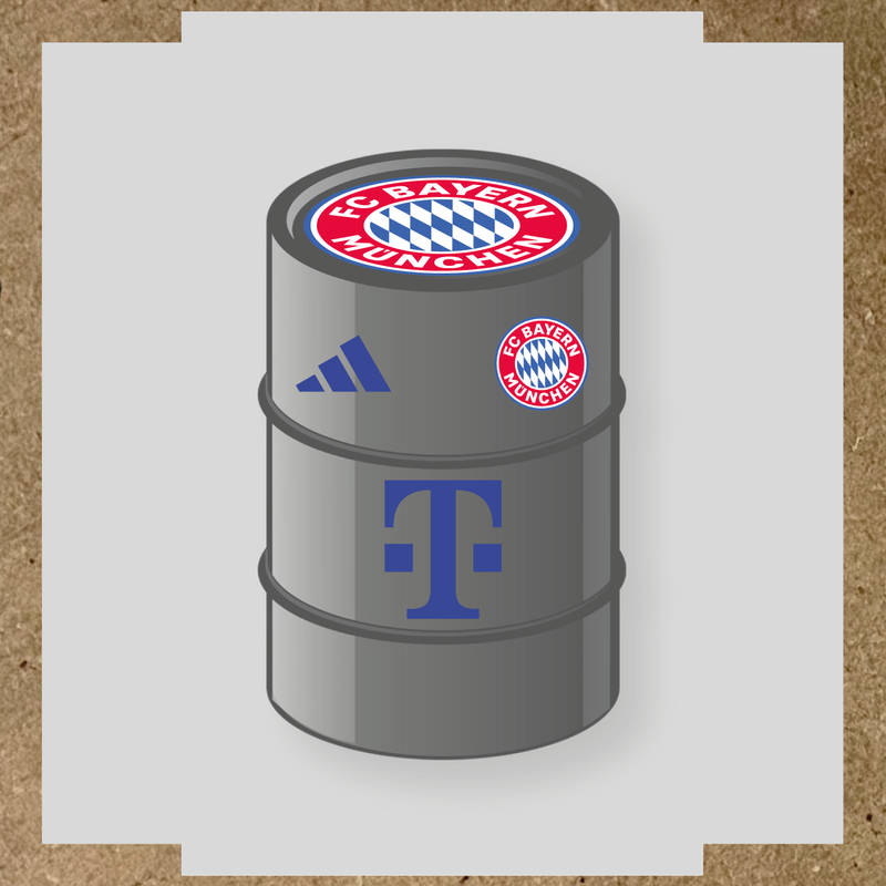 Kit de 4 stickers FC Bayern Munchen pour baril décoratif. couleur:bleu roi