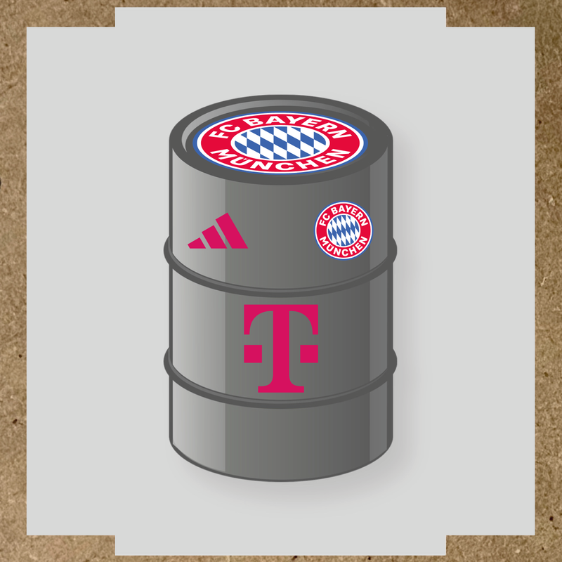 Kit de 4 stickers FC Bayern Munchen pour baril décoratif. couleur:rose