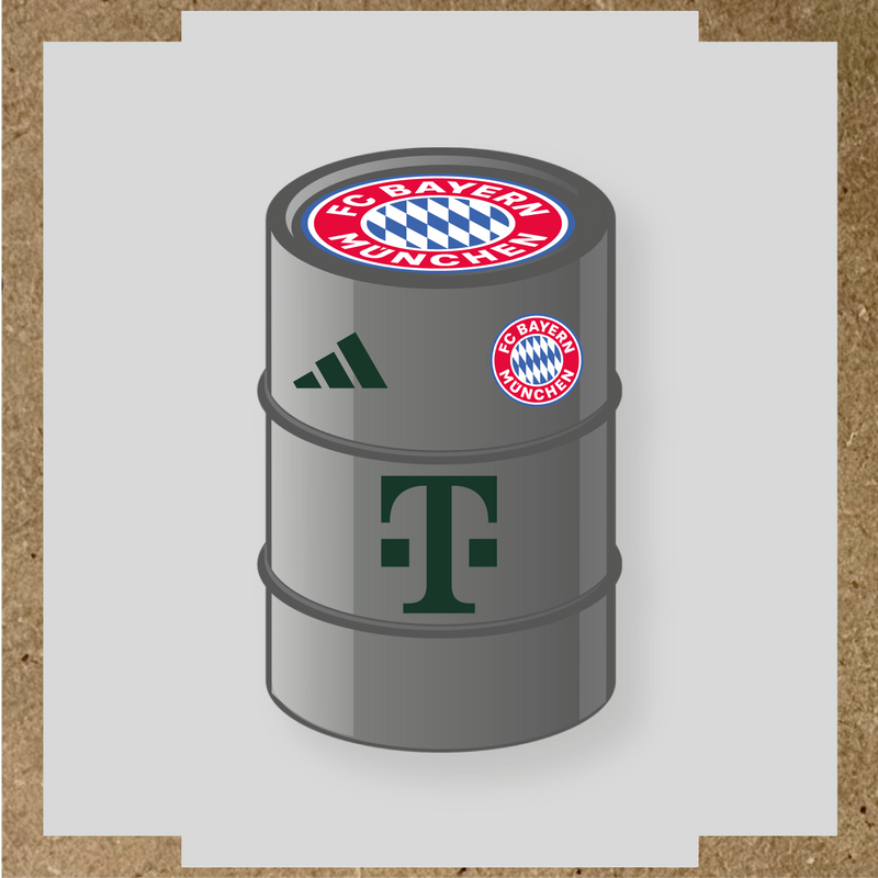 Kit de 4 stickers FC Bayern Munchen pour baril décoratif. couleur:vert forêt