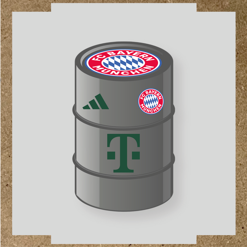 Kit de 4 stickers FC Bayern Munchen pour baril décoratif. couleur:vert sapin