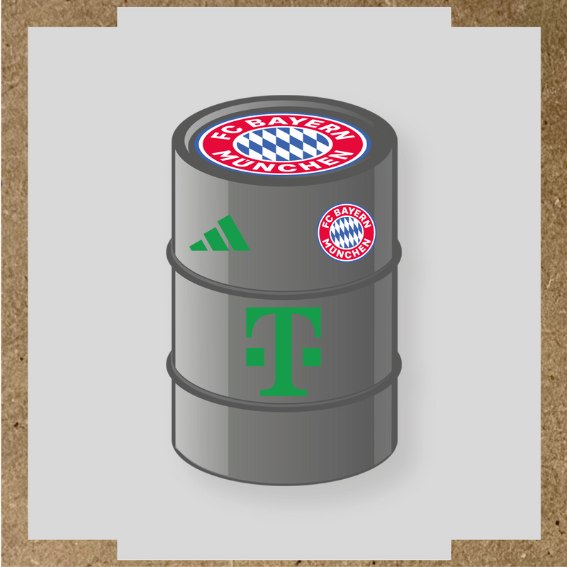 Kit de 4 stickers FC Bayern Munchen pour baril décoratif. couleur:vert vif