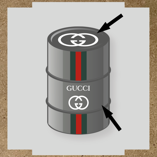 Kit de 4 stickers GUCCI pour bidon décoratif
