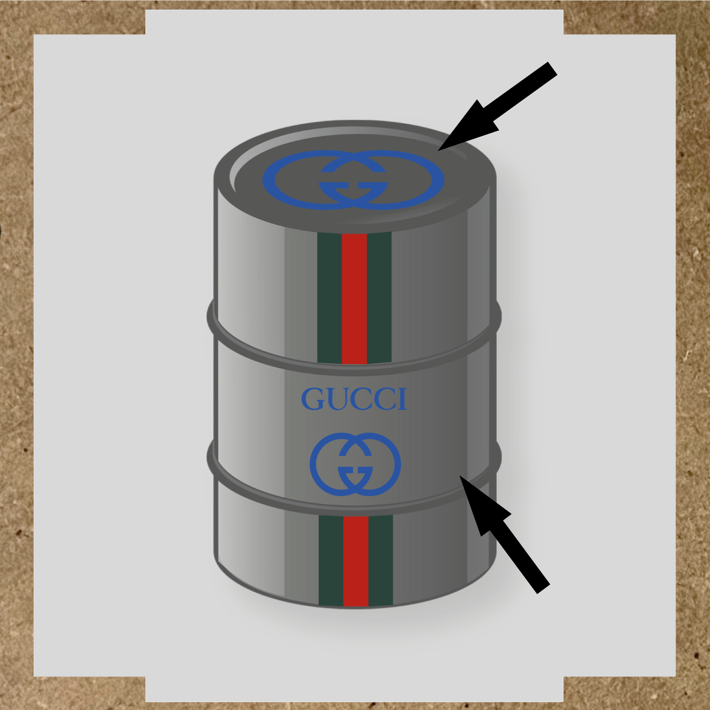 Kit de 4 stickers GUCCI pour bidon décoratif