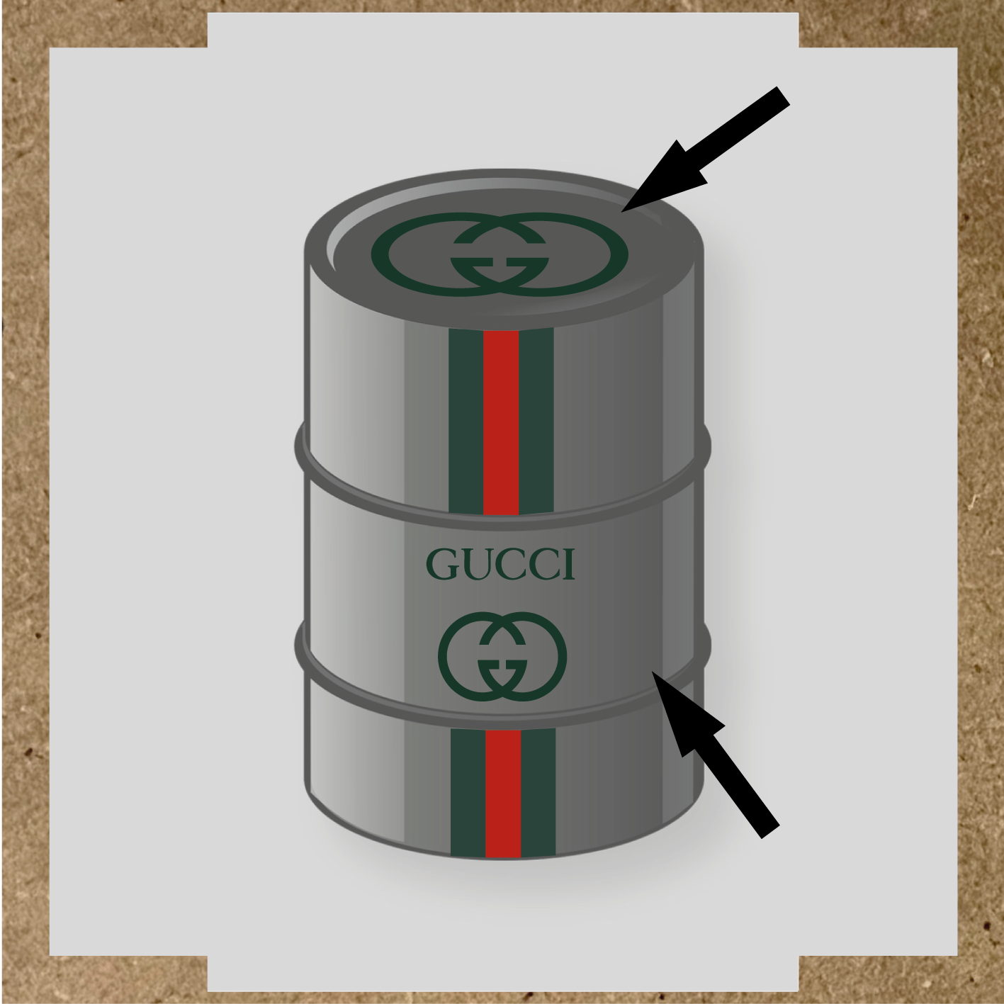 Kit de 4 stickers GUCCI pour bidon décoratif