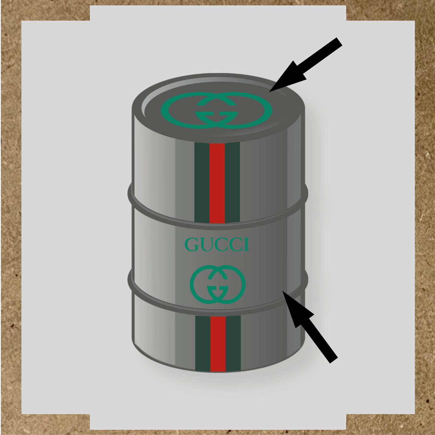 Kit de 4 stickers GUCCI pour bidon décoratif