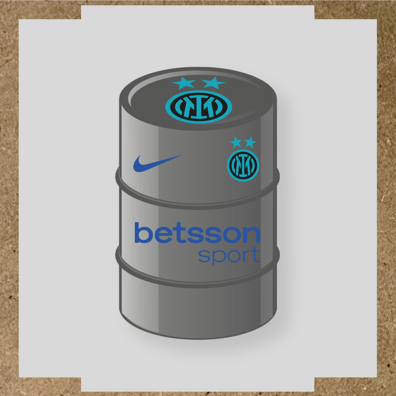 Kit de 4 stickers Inter Milan pour baril décoratif couleur:bleu acier