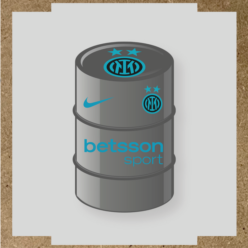 Kit de 4 stickers Inter Milan pour baril décoratif couleur:bleu azur