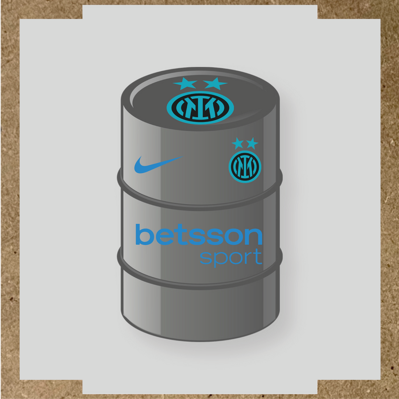 Kit de 4 stickers Inter Milan pour baril décoratif couleur:bleu lagon