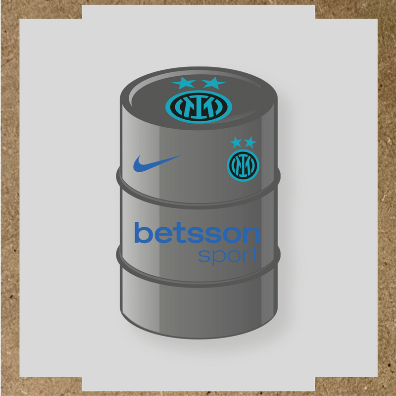 Kit de 4 stickers Inter Milan pour baril décoratif couleur:bleu pétrole
