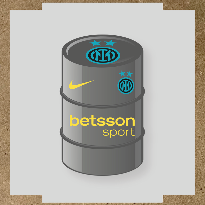 Kit de 4 stickers Inter Milan pour baril décoratif couleur:jaune clair
