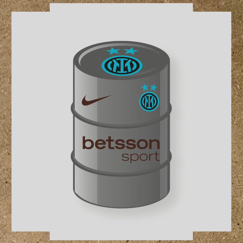 Kit de 4 stickers Inter Milan pour baril décoratif couleur:marron foncé
