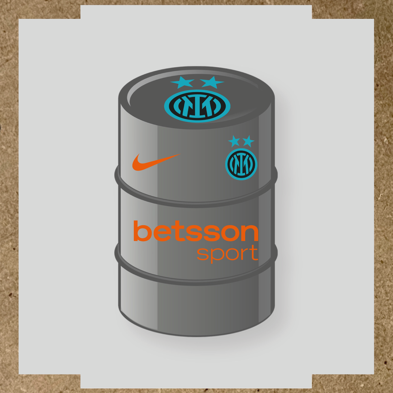 Kit de 4 stickers Inter Milan pour baril décoratif couleur:orange