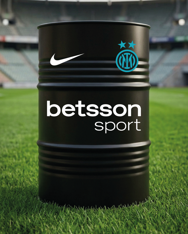 Mise en situation d’un baril décoratif avec kit de 4 stickers Inter Milan 