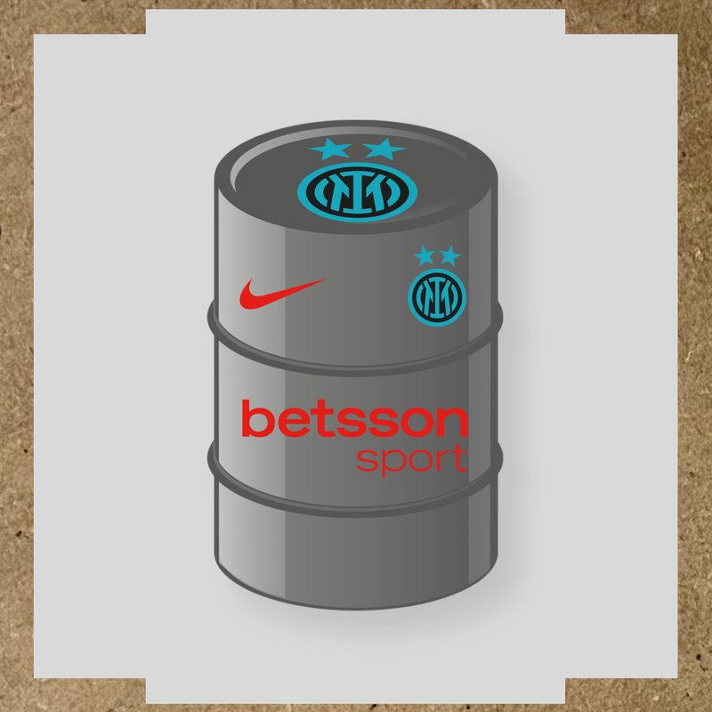 Kit de 4 stickers Inter Milan pour baril décoratif couleur:rouge vif