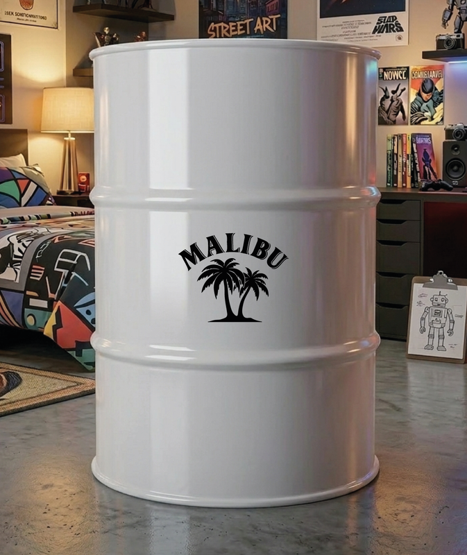 Kit de 2 stickers Malibu logo pour baril décoratif