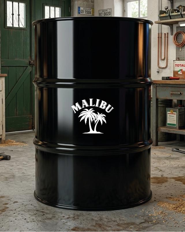 Kit de 2 stickers Malibu logo pour baril décoratif