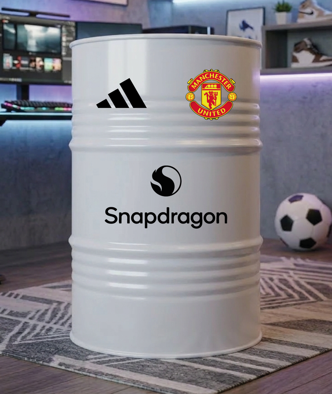 Baril décoratif avec stickers Manchester United et visuel secondaire Adidas version 2 