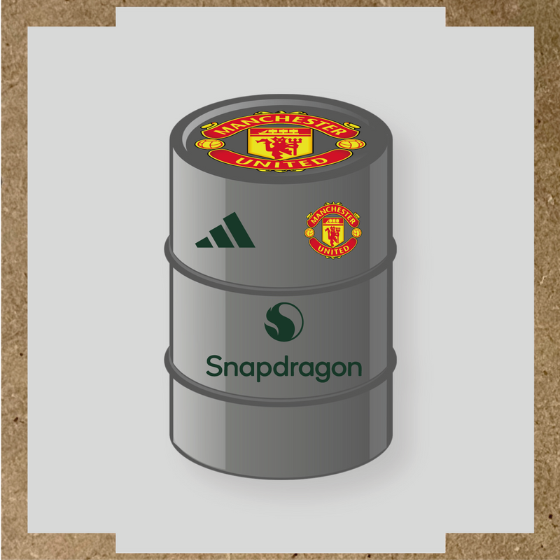 Kit de 4 stickers Manchester United pour baril décoratif, mettant en avant le logo de Manchester United. couleur:vert forêt