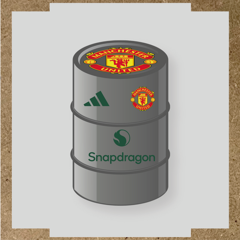 Kit de 4 stickers Manchester United pour baril décoratif, mettant en avant le logo de Manchester United. couleur:vert sapin
