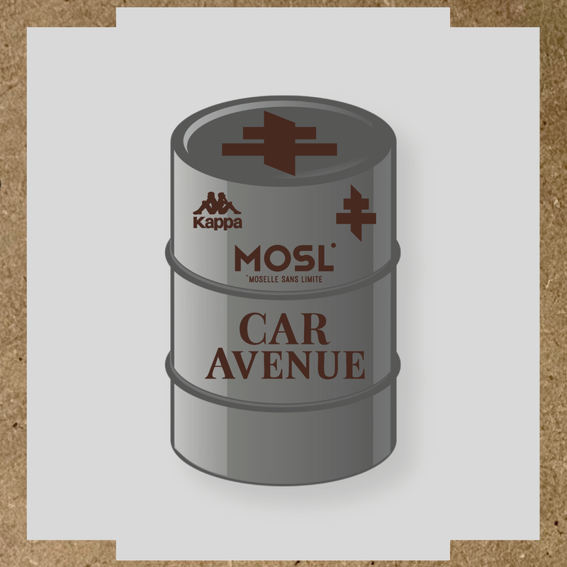 Kit de 4 stickers MOSL pour baril décoratif, incluant des designs uniques. couleur:marron foncé
