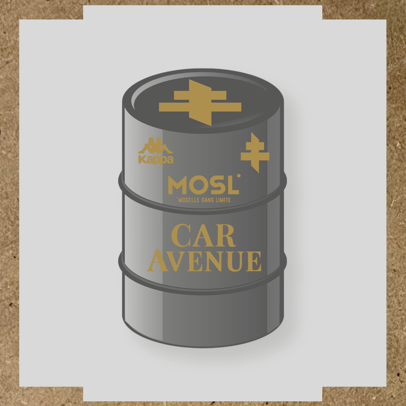 Kit de 4 stickers MOSL pour baril décoratif, incluant des designs uniques. couleur:or