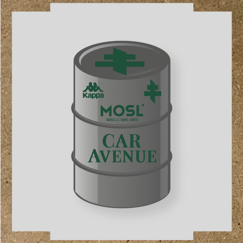 Kit de 4 stickers MOSL pour baril décoratif, incluant des designs uniques. couleur:vert sapin