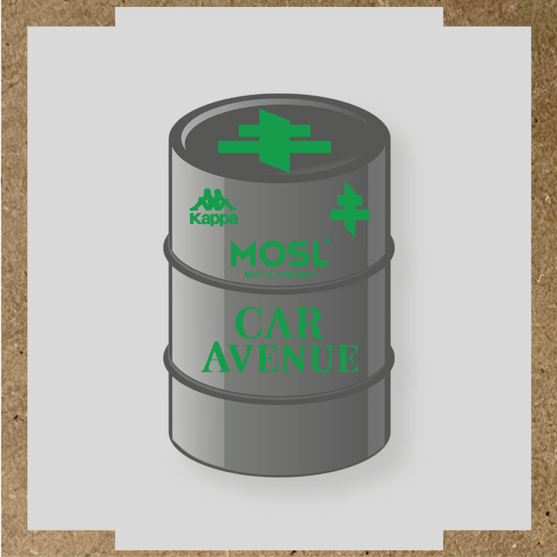 Kit de 4 stickers MOSL pour baril décoratif, incluant des designs uniques. couleur:vert vif