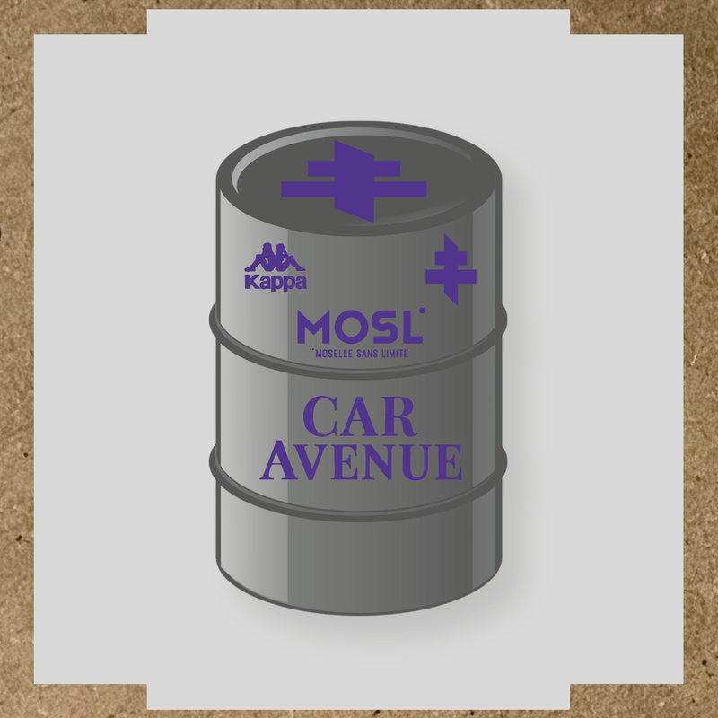 Kit de 4 stickers MOSL pour baril décoratif, incluant des designs uniques. couleur:violet