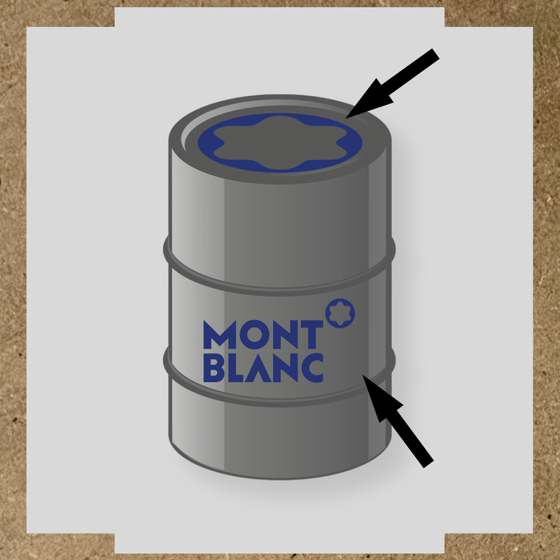 Kit de 2 stickers pour baril avec un design spécifique, illustrant un baril avec des stickers décoratifs. couleur:bleu indigo