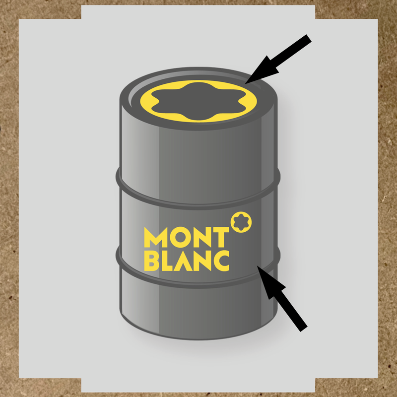 Kit de 2 stickers pour baril avec un design spécifique, illustrant un baril avec des stickers décoratifs. couleur:jaune clair
