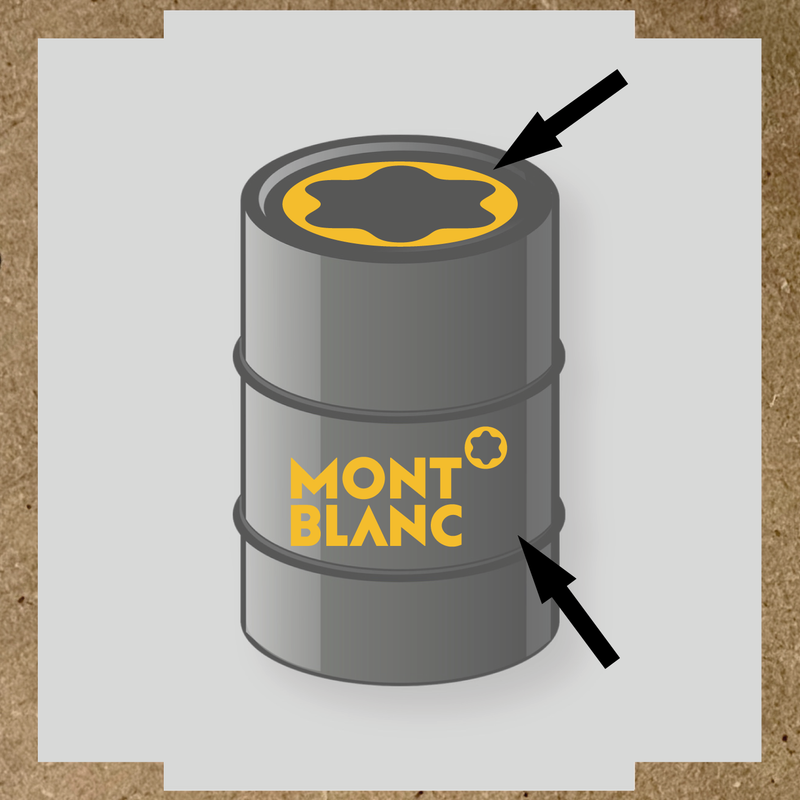 Kit de 2 stickers pour baril avec un design spécifique, illustrant un baril avec des stickers décoratifs. couleur:jaune