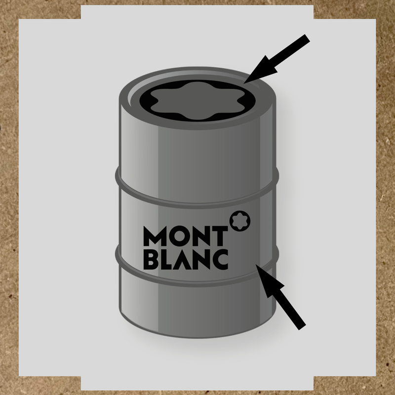 Kit de 2 stickers pour baril avec un design spécifique, illustrant un baril avec des stickers décoratifs. couleur:noir