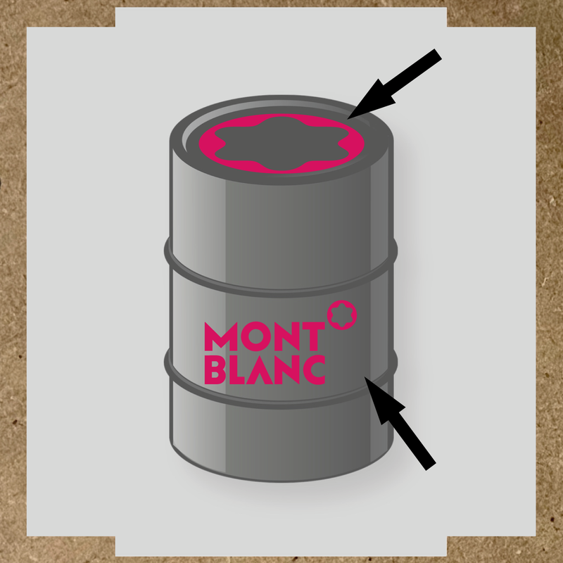 Kit de 2 stickers pour baril avec un design spécifique, illustrant un baril avec des stickers décoratifs. couleur:rose