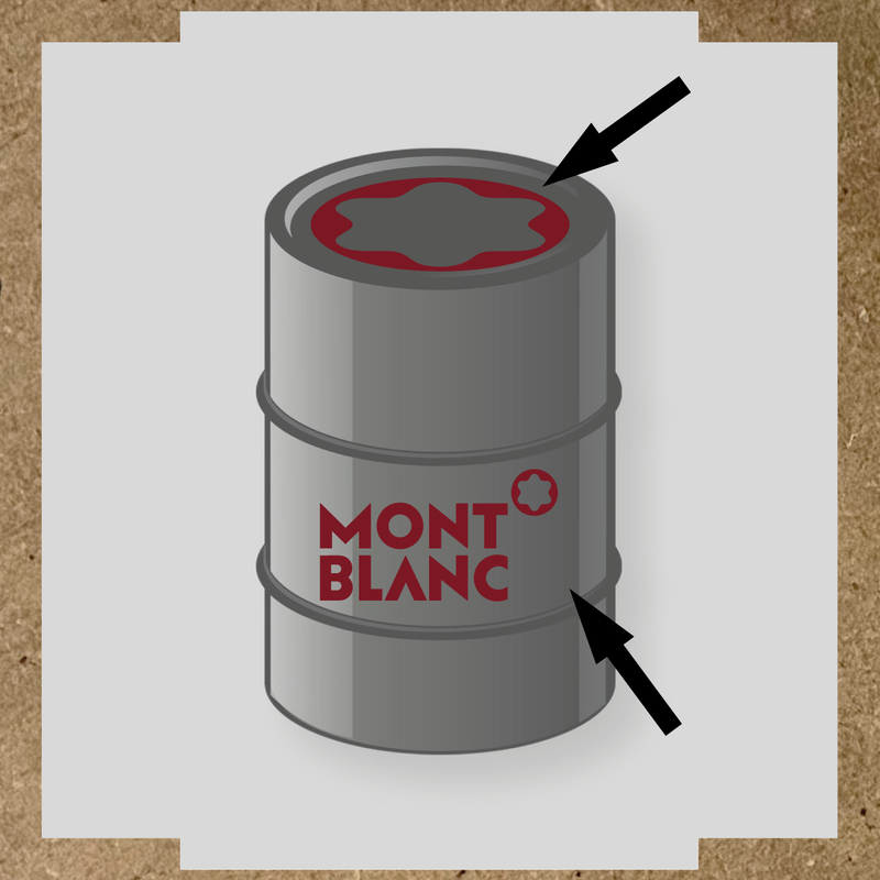 Kit de 2 stickers pour baril avec un design spécifique, illustrant un baril avec des stickers décoratifs. couleur:rouge bordeaux
