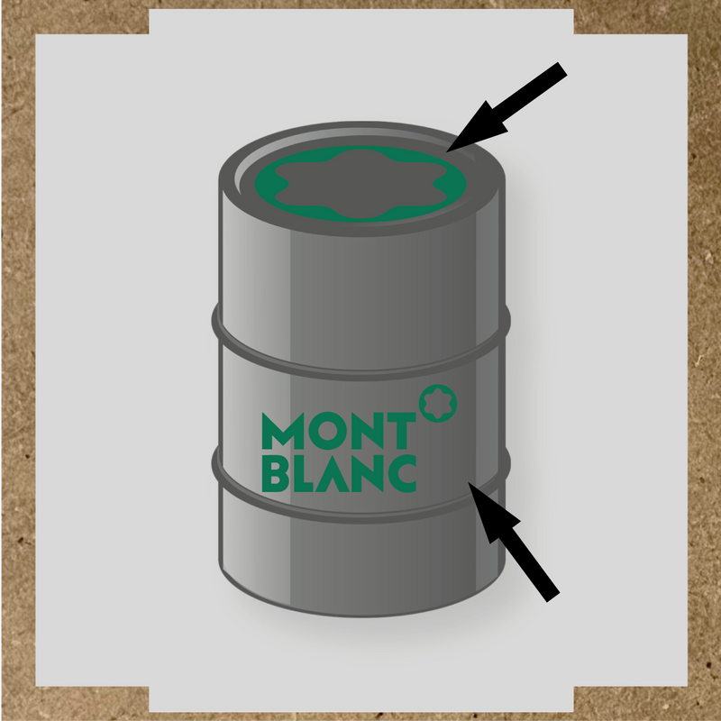 Kit de 2 stickers pour baril avec un design spécifique, illustrant un baril avec des stickers décoratifs. couleur:vert émeraude